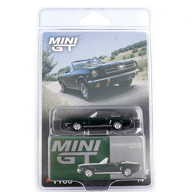 MINI GT FORD MUSTANG CONVERTIBLE 1964 HIGHLAND GREEN product image