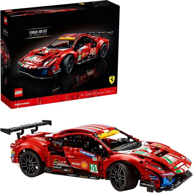 LEGO TECHNIC FERRARI 488 GTE “AF CORSE 51” CHAMPION GT SERIES SPORTS RACE CAR